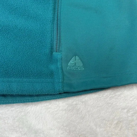 Nike ACG Fleece Womens Medium Teal Fit Therma Full Zip Cozy Vintage - Picture 3 of 10